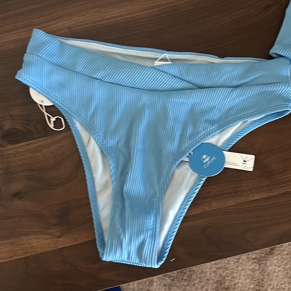 Light Blue Ribbed Bikini NWT! - Picture 3 of 3
